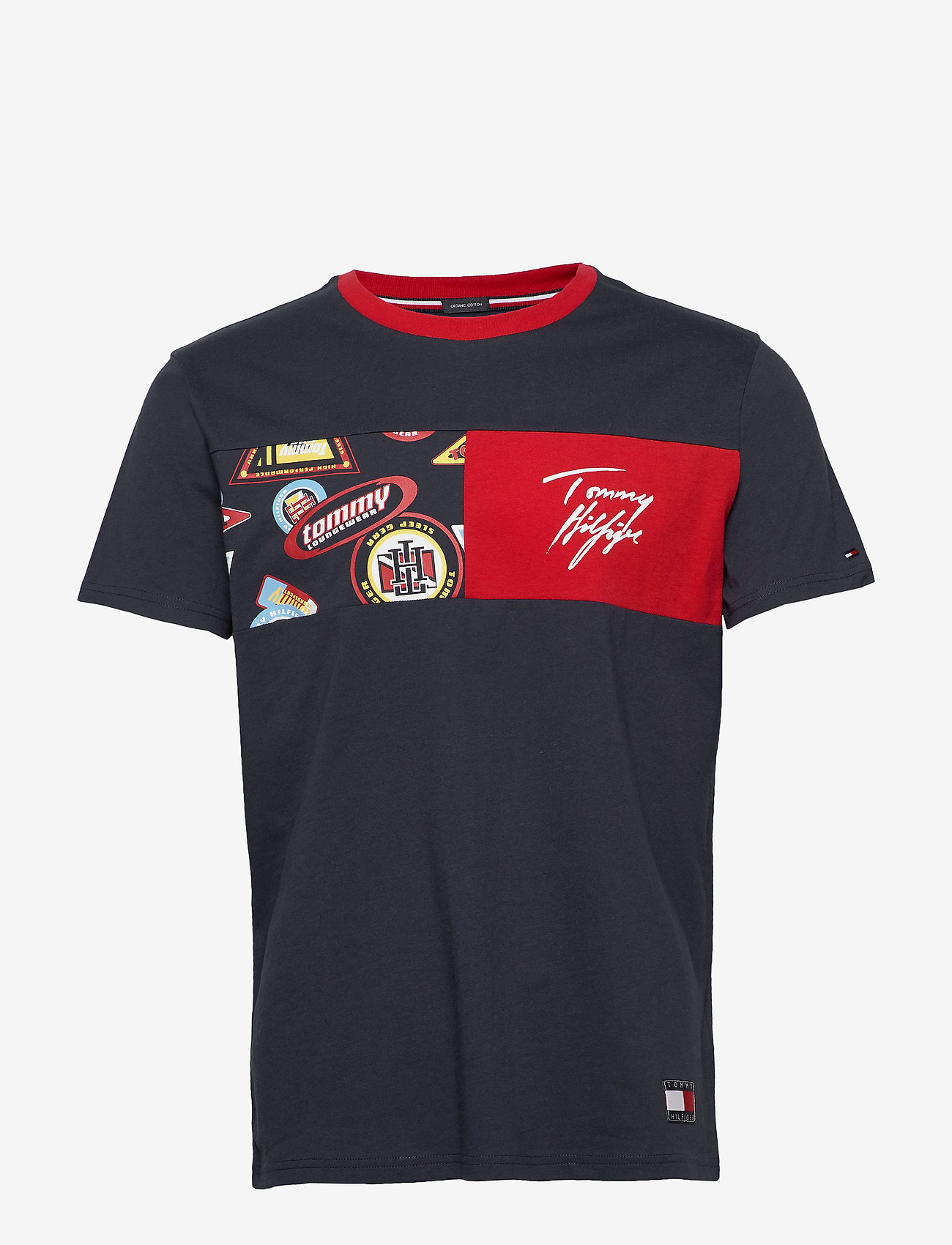 Tommy Hilfiger - CN SS TEE PRINT - navy blazer - 0