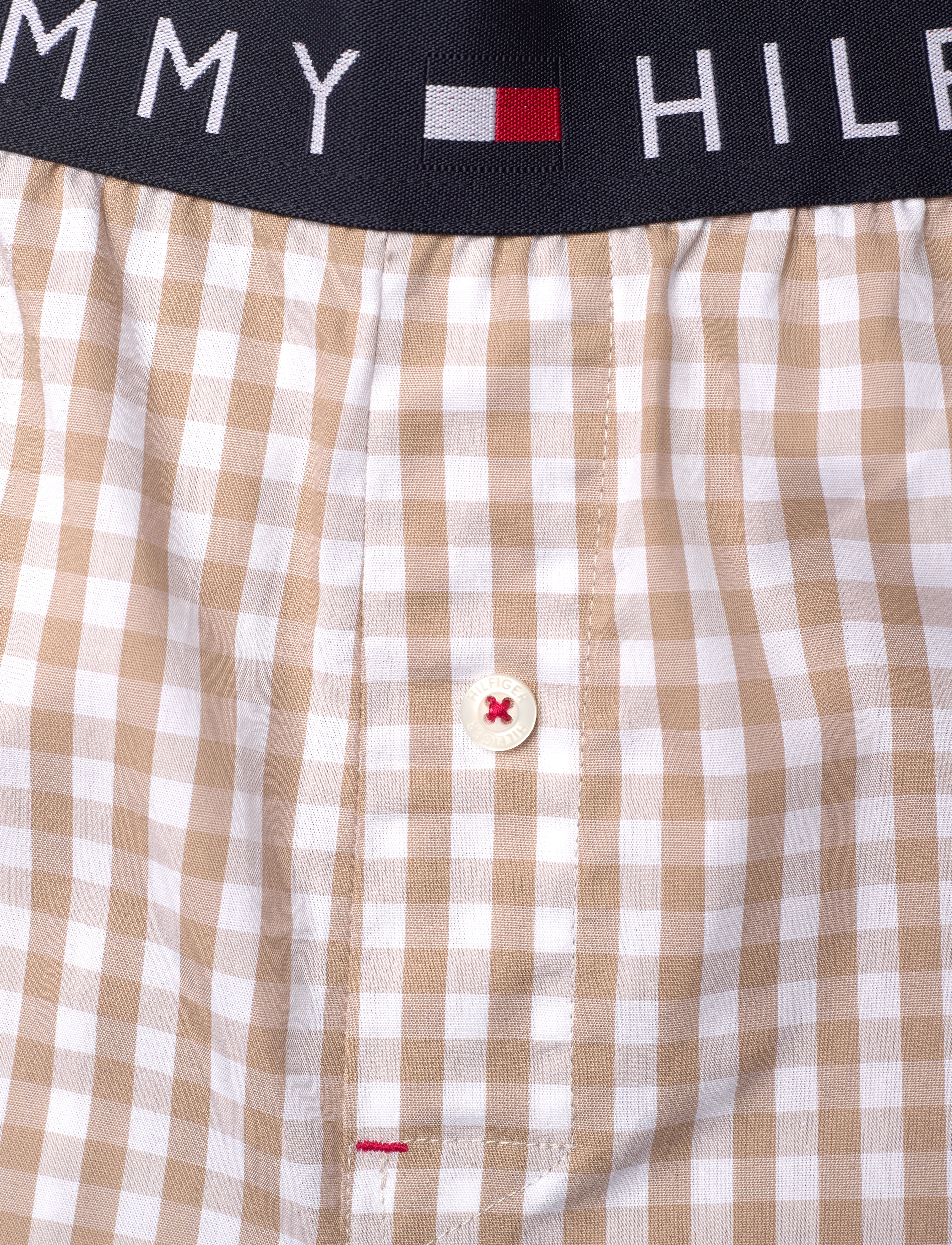 Tommy Hilfiger - WOVEN PANT PRINT - gingham beige - 3