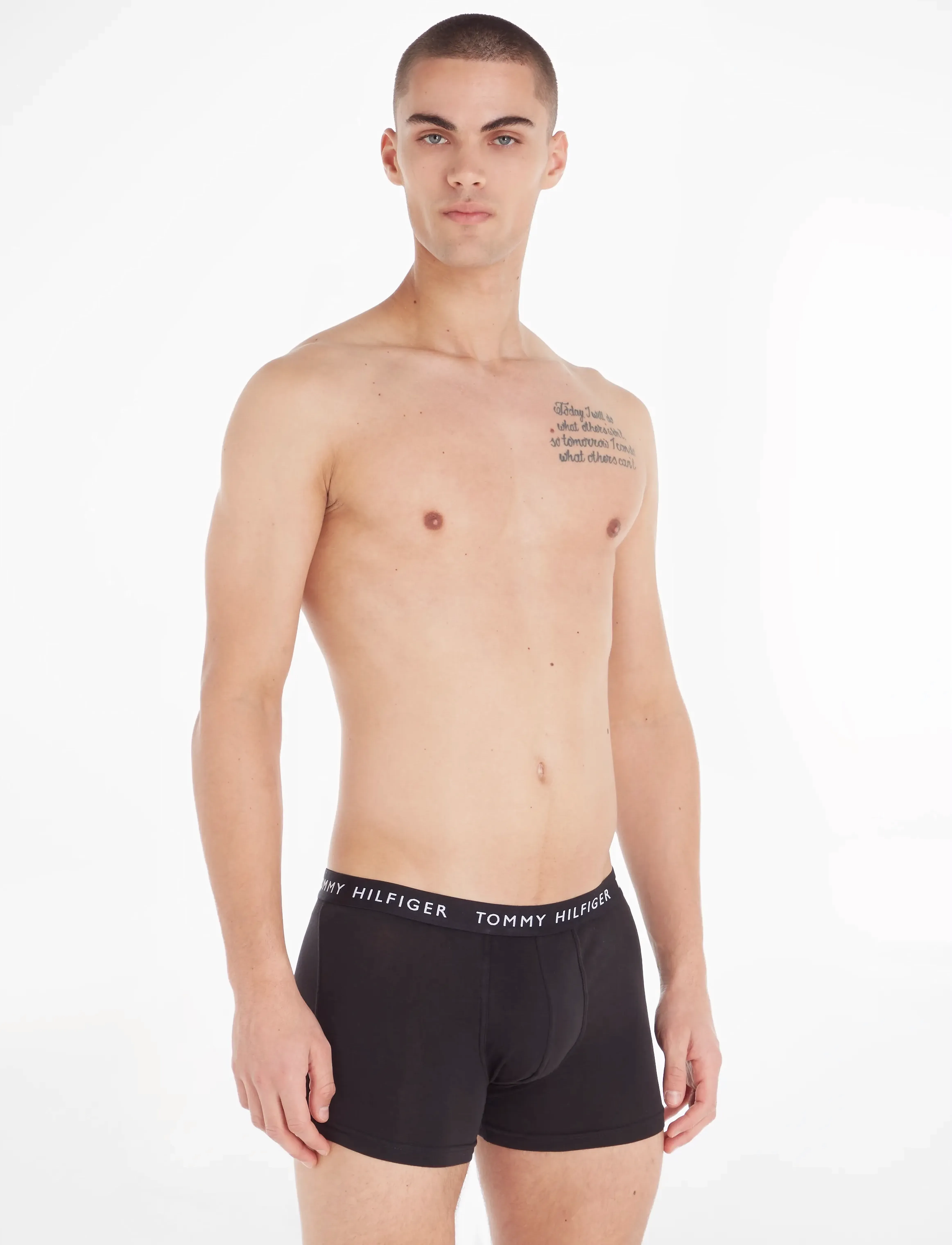 Tommy Hilfiger - 3P TRUNK - white/heather grey/white/black - 5