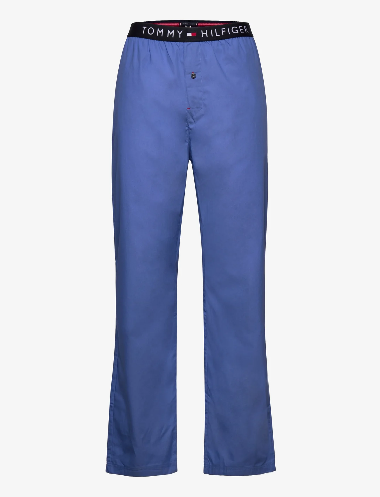 Tommy Hilfiger - LS PANT WOVEN SET - pyjamasset - light grey ht/iris blue - 0