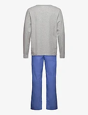 Tommy Hilfiger - LS PANT WOVEN SET - pyjamasetit - light grey ht/iris blue - 3