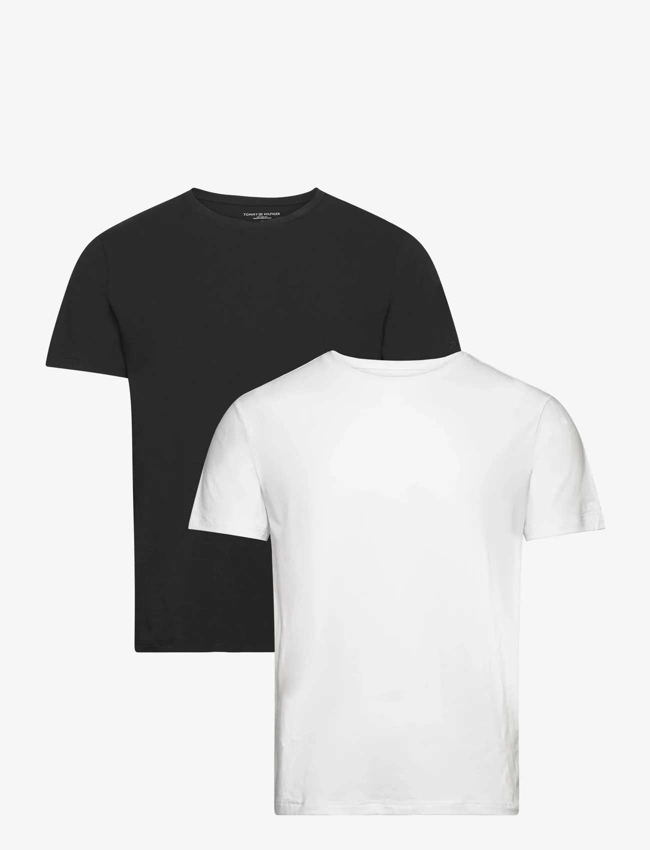 Tommy Hilfiger - 2P S/S TEE - short-sleeved t-shirts - black/white - 0
