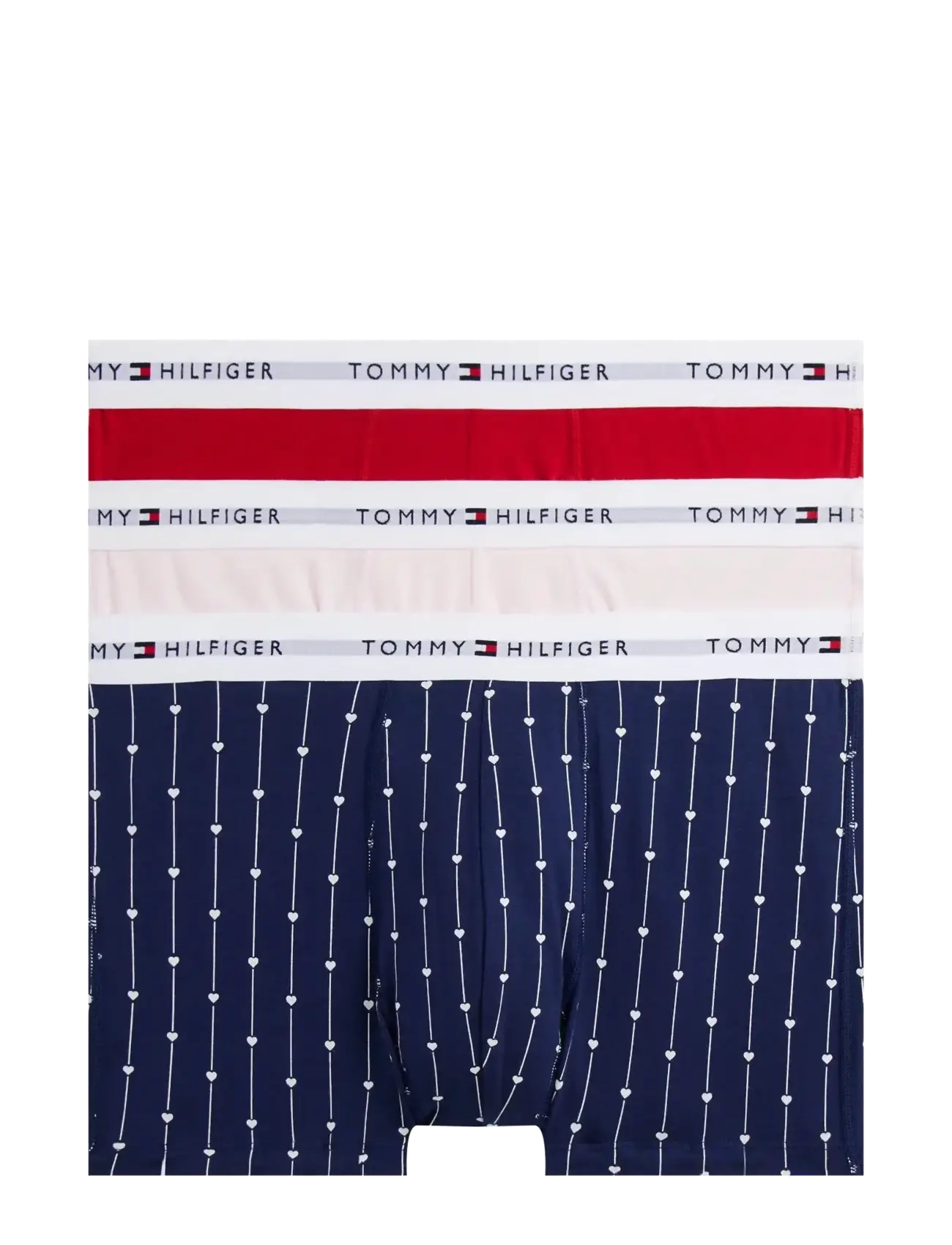 Tommy Hilfiger 3P TRUNK PRINT - Unterhosen - HEART AOP/LIGHT PINK/MED RED / multi