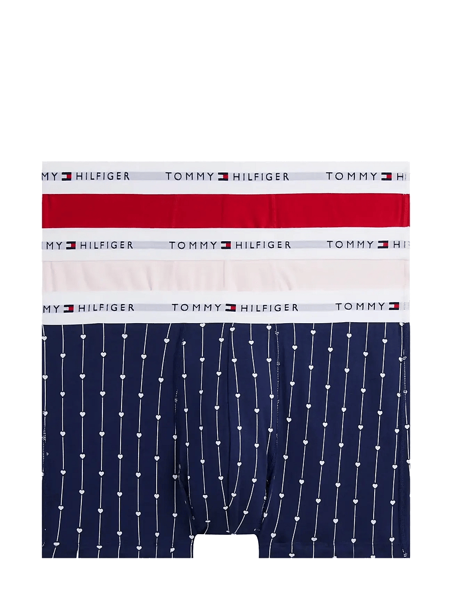Tommy Hilfiger - 3P TRUNK PRINT - aluspükste mitmikpakk - heart aop/light pink/med red - 1