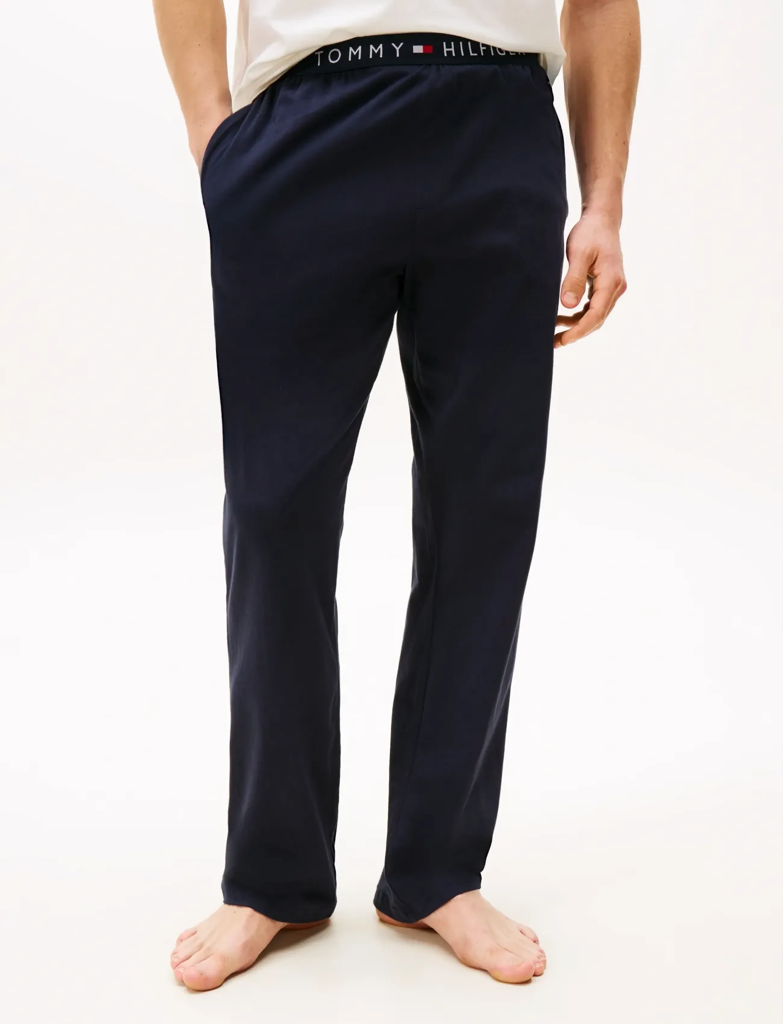 Tommy Hilfiger JERSEY PANT - Back to Basics - DESERT SKY / navy