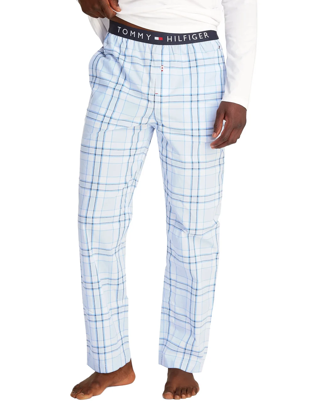 Tommy Hilfiger - LS PANT WOVEN SET PRINT - pyjama sets - white / summer plaid - 0
