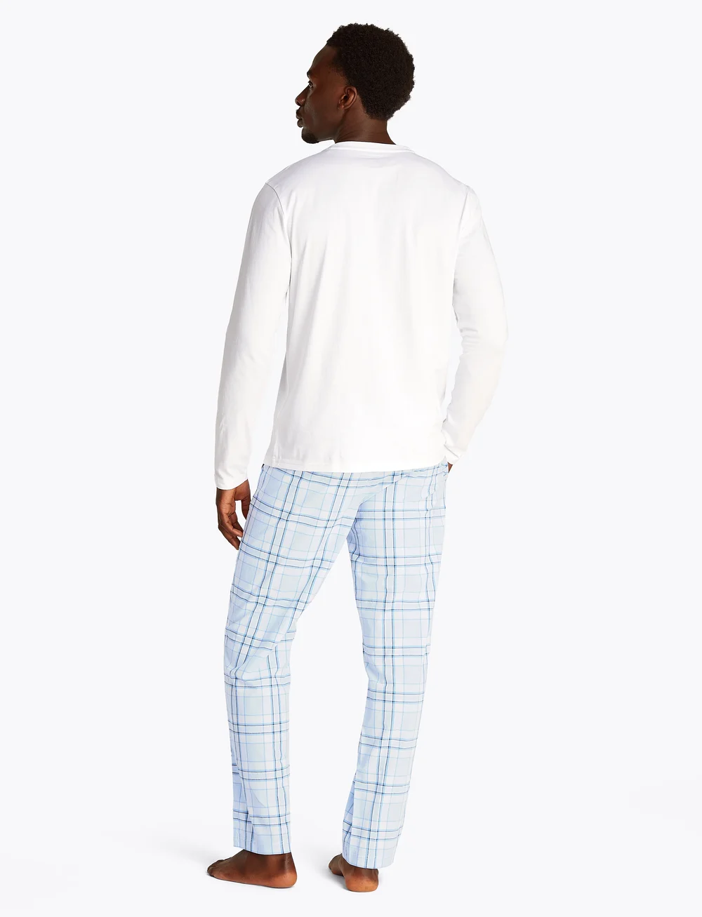 Tommy Hilfiger - LS PANT WOVEN SET PRINT - pyjama sets - white / summer plaid - 4