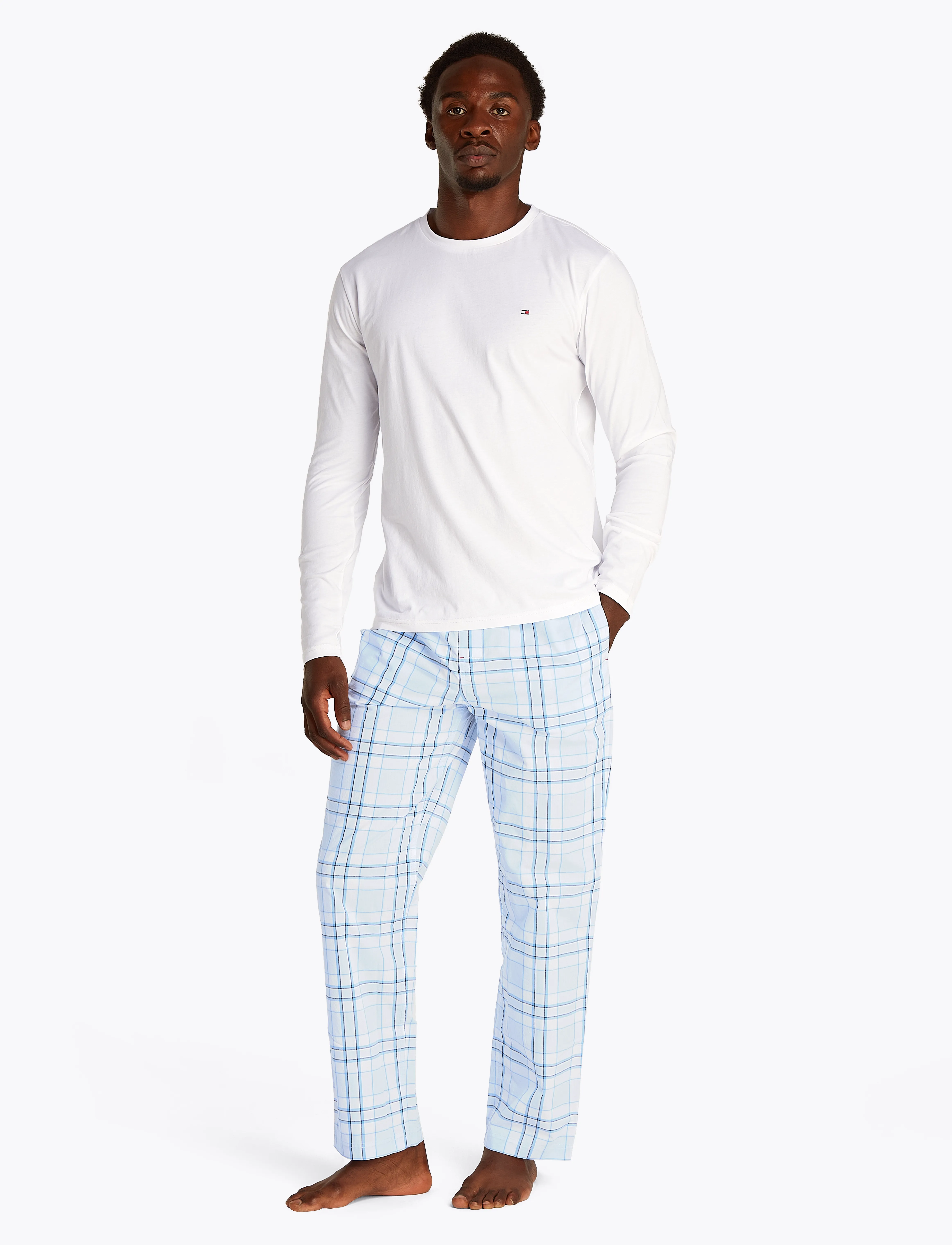 Tommy Hilfiger - LS PANT WOVEN SET PRINT - white / summer plaid - 5