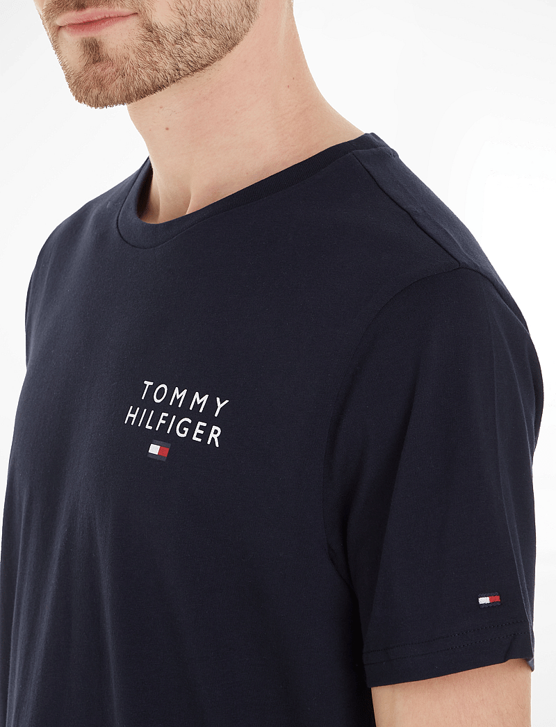 Tommy Hilfiger - CN SS TEE LOGO - kortærmede t-shirts - desert sky - 4