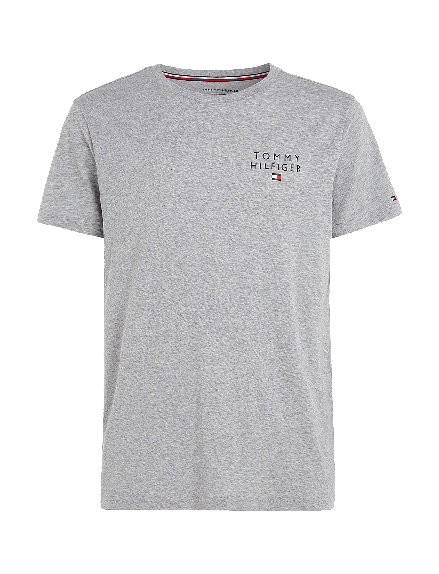 Tommy Hilfiger - CN SS TEE LOGO - kortærmede t-shirts - light grey heather - 0