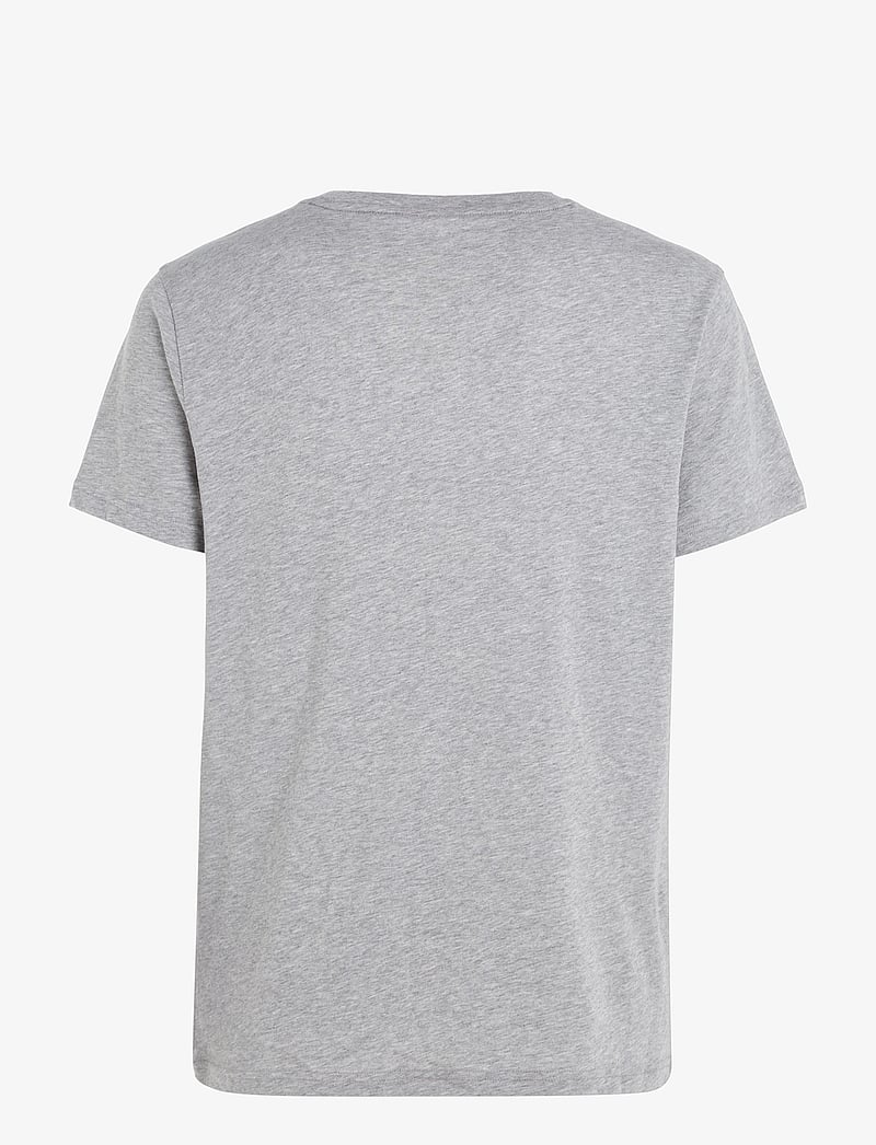 Tommy Hilfiger - CN SS TEE LOGO - kortärmade t-shirts - light grey heather - 1