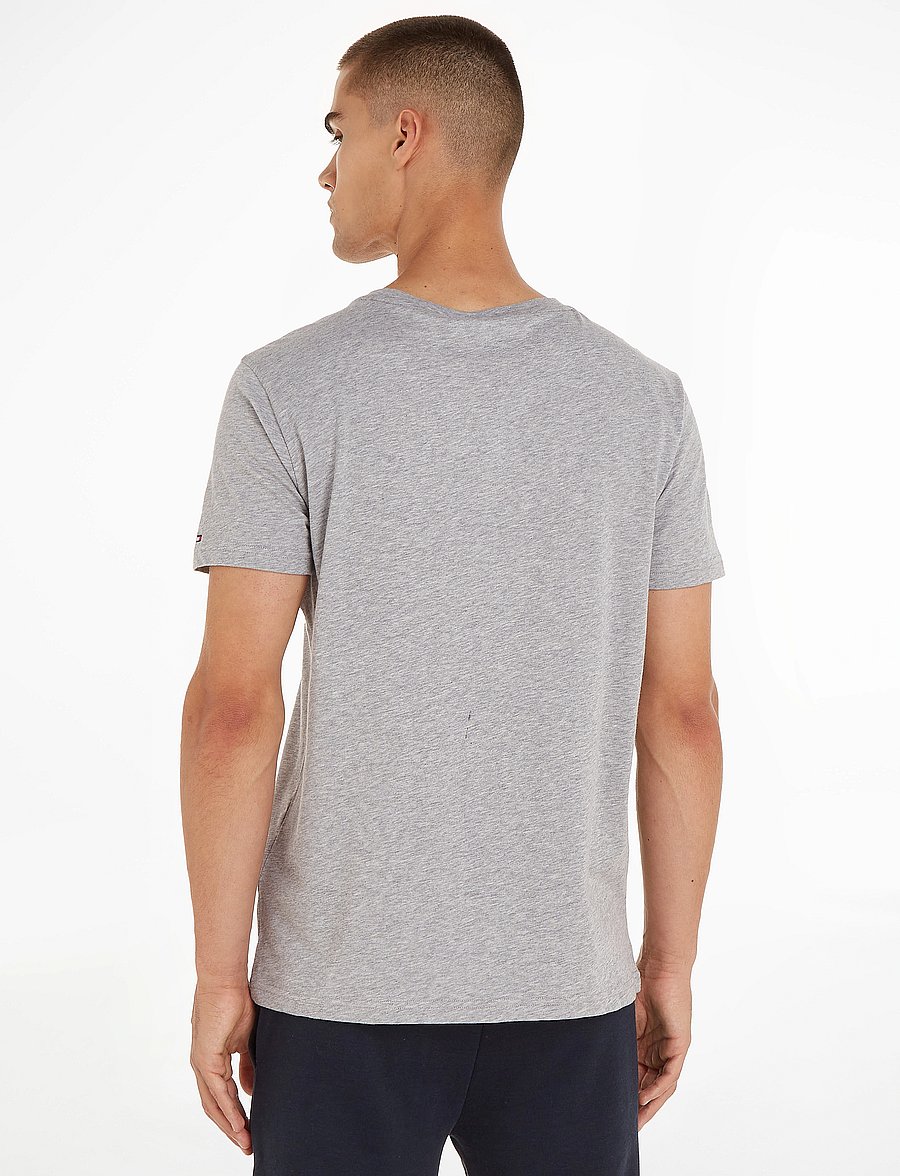 Tommy Hilfiger - CN SS TEE LOGO - kortærmede t-shirts - light grey heather - 2
