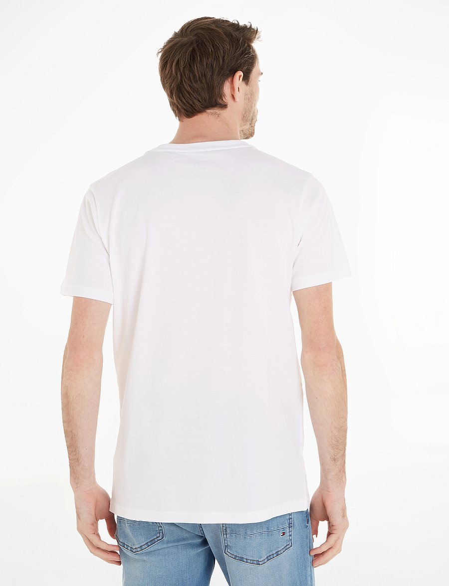 Tommy Hilfiger - CN SS TEE LOGO - kortærmede t-shirts - white - 2