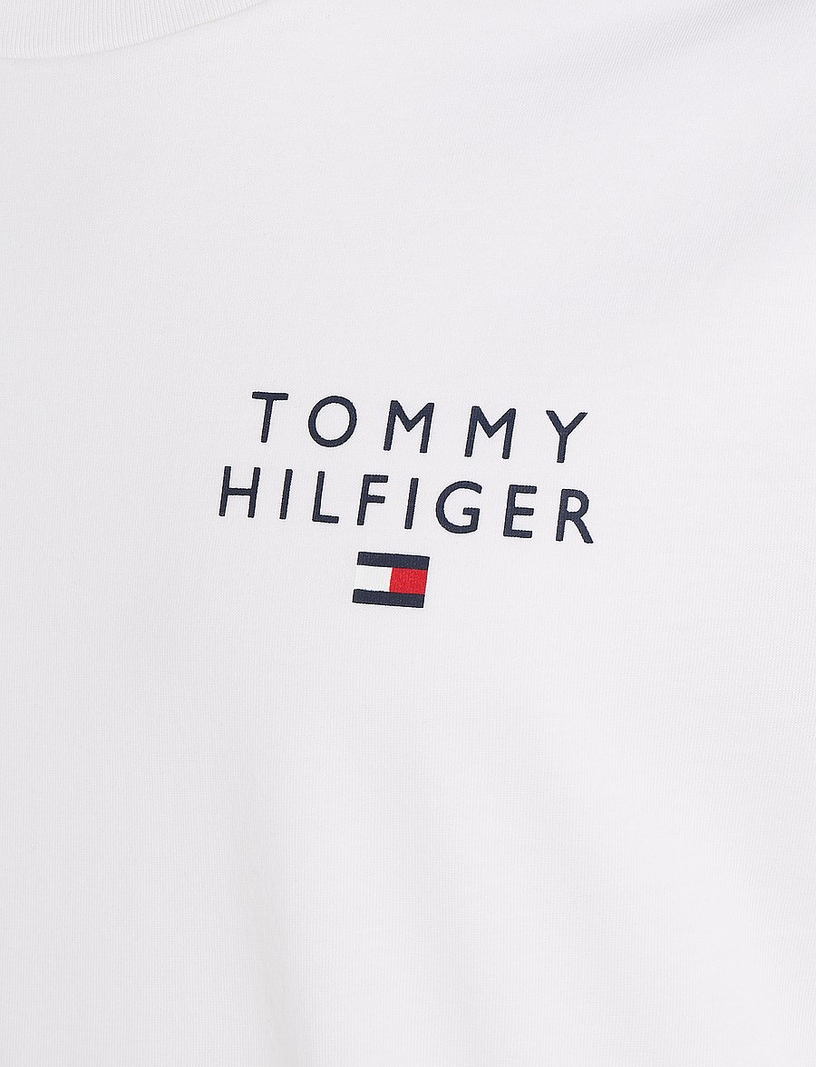 Tommy Hilfiger - CN SS TEE LOGO - kortærmede t-shirts - white - 3