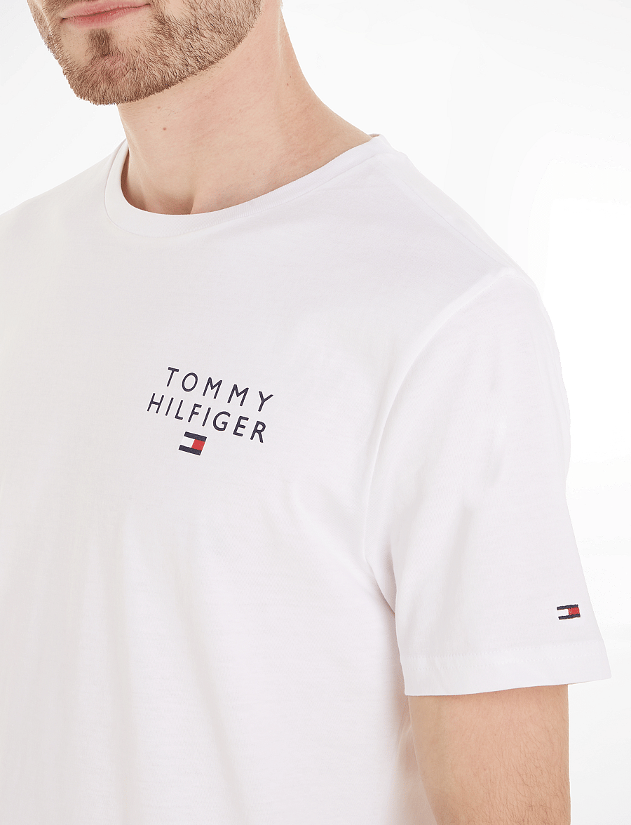 Tommy Hilfiger - CN SS TEE LOGO - kortærmede t-shirts - white - 4