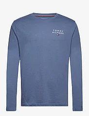 Tommy Hilfiger - LS TEE LOGO - long-sleeved t-shirts - iron blue - 0