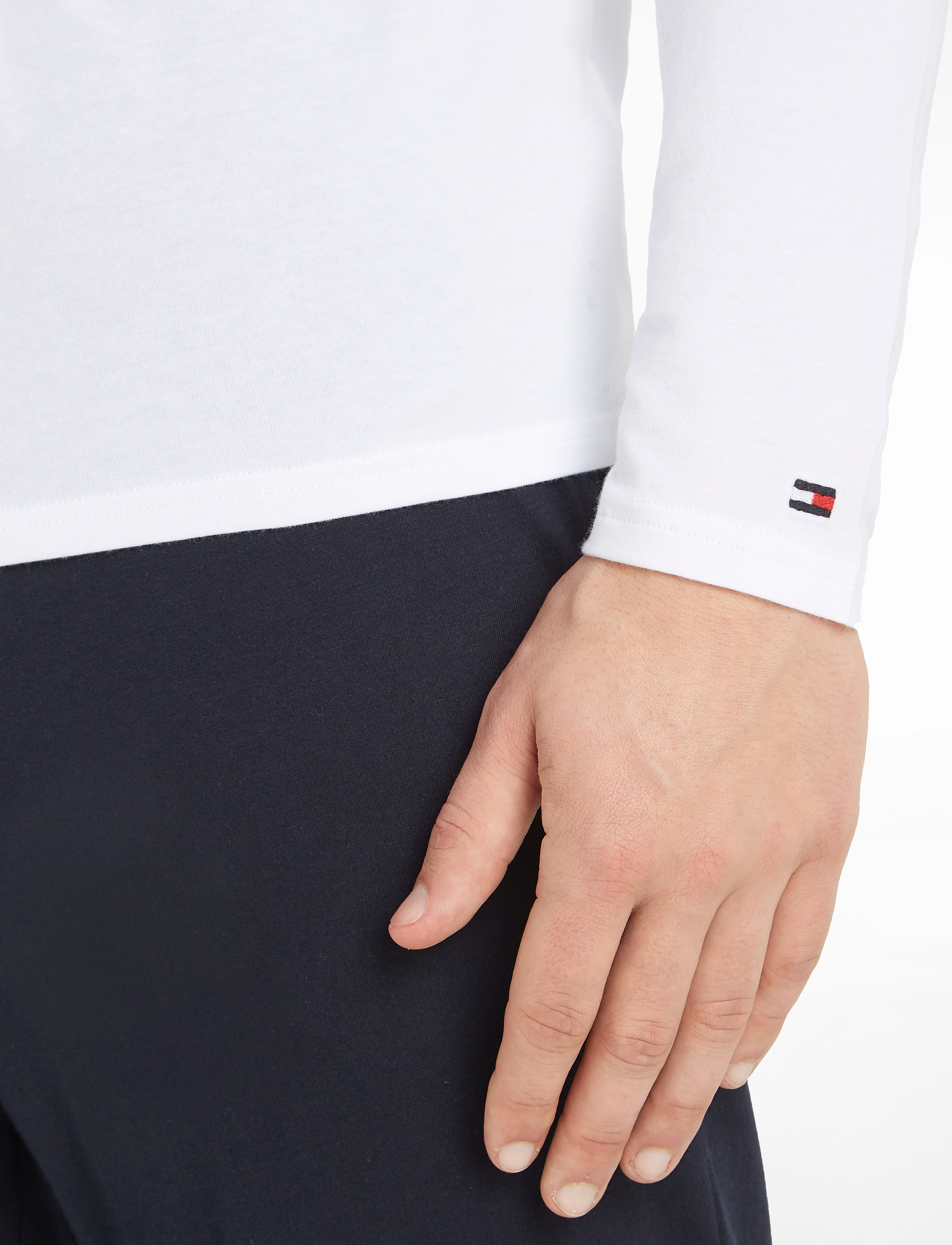 Tommy Hilfiger - 3P LS Tee - pitkähihaiset - black white grey heather - 3
