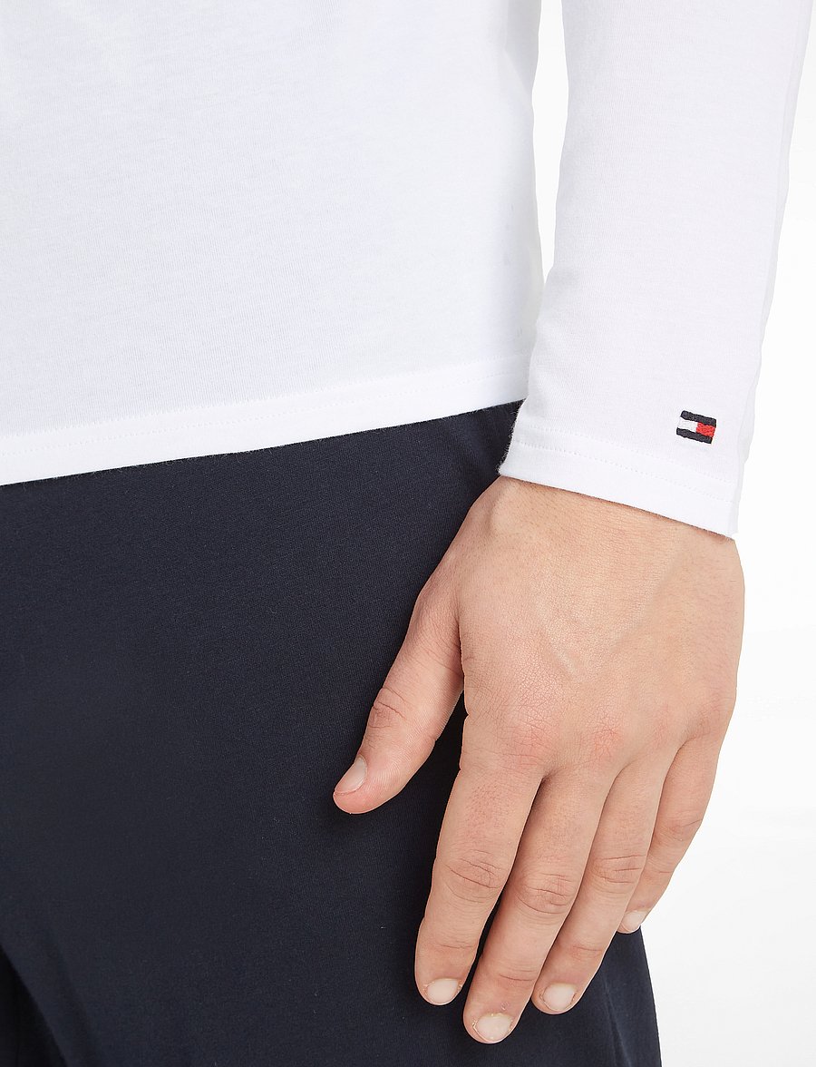 Tommy Hilfiger - 3P LS Tee - pitkähihaiset - black white grey heather - 3