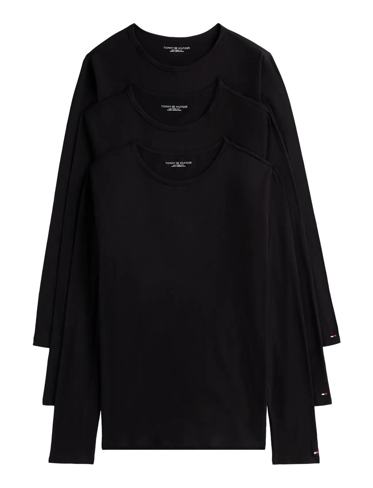 Tommy Hilfiger - 3P LS Tee - basic t-shirts - black  black  black - 2