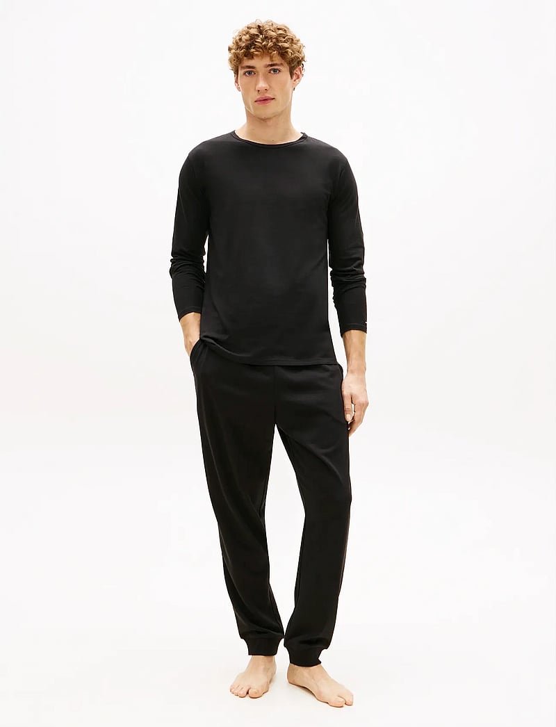 Tommy Hilfiger - 3P LS Tee - långärmade t-shirts - black black black - 2