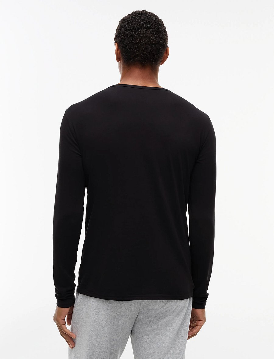 Tommy Hilfiger - 3P LS Tee - langärmelige t-shirts - black black black - 2