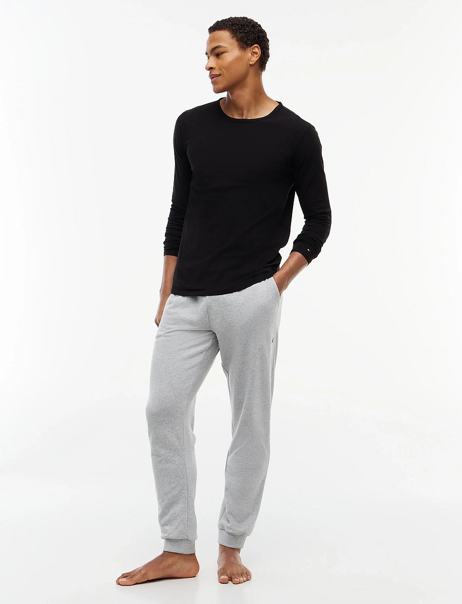 Tommy Hilfiger - 3P LS Tee - langärmelige t-shirts - black black black - 5
