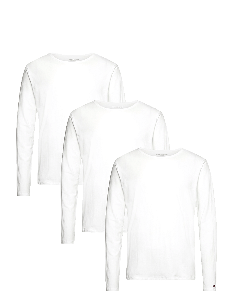 Tommy Hilfiger - 3P LS Tee - långärmade t-shirts - white white white - 1
