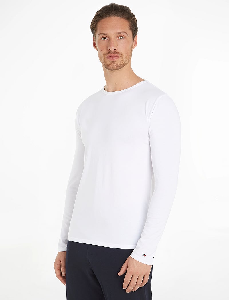 Tommy Hilfiger - 3P LS Tee - långärmade t-shirts - white white white - 0