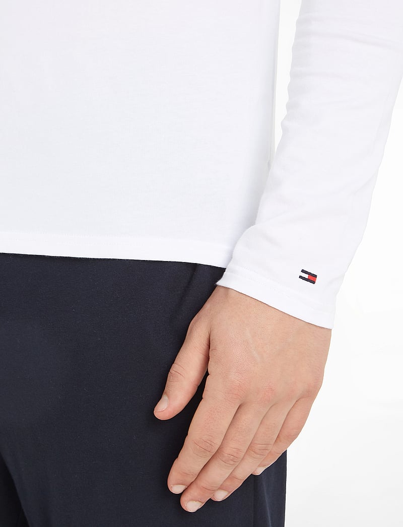 Tommy Hilfiger - 3P LS Tee - långärmade t-shirts - white white white - 3