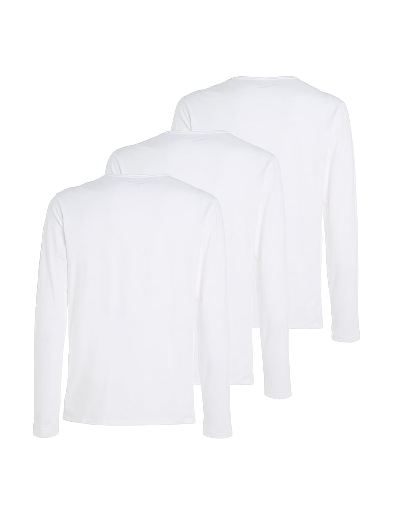 Tommy Hilfiger - 3P LS Tee - långärmade t-shirts - white white white - 5