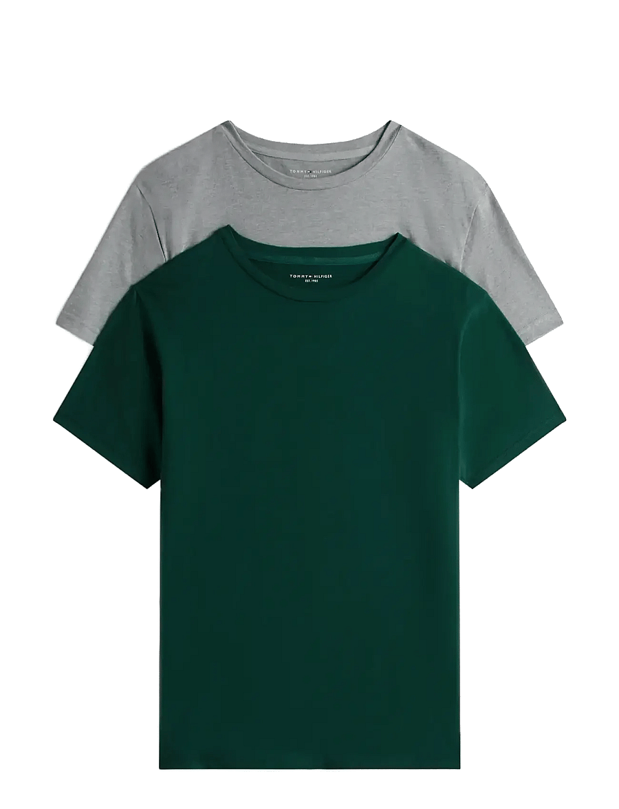 Tommy Hilfiger - 3P TRUNK & 2P TEE SET - pyjama sets - or grn/md gry/ds sk/dp rg/or grn - 1