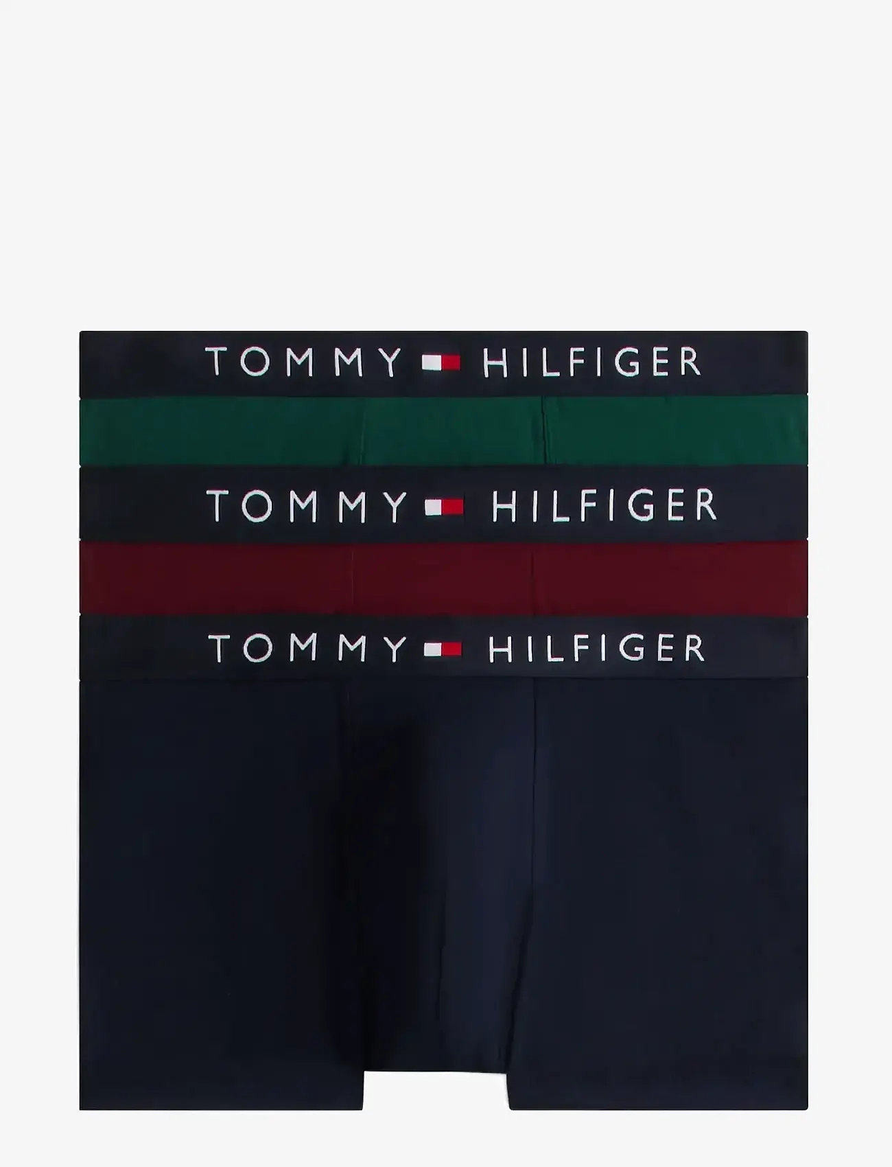 Tommy Hilfiger - 3P TRUNK & 2P TEE SET - pyjamasset - or grn/md gry/ds sk/dp rg/or grn - 2