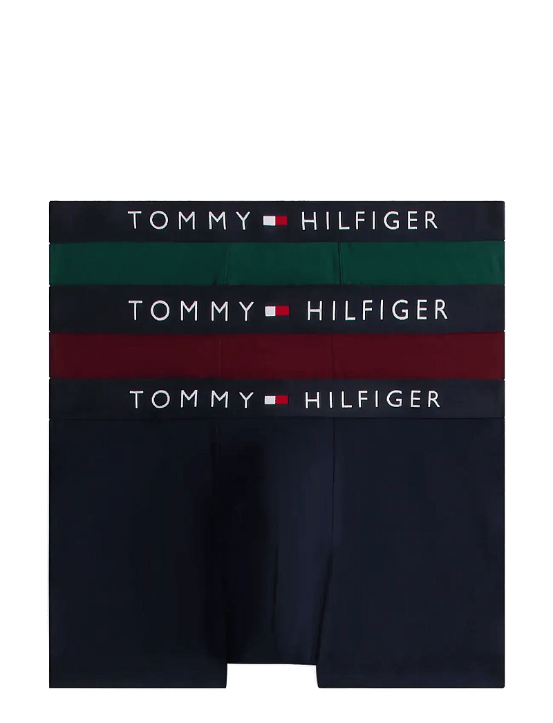 Tommy Hilfiger - 3P TRUNK & 2P TEE SET - pyjamasset - or grn/md gry/ds sk/dp rg/or grn - 2