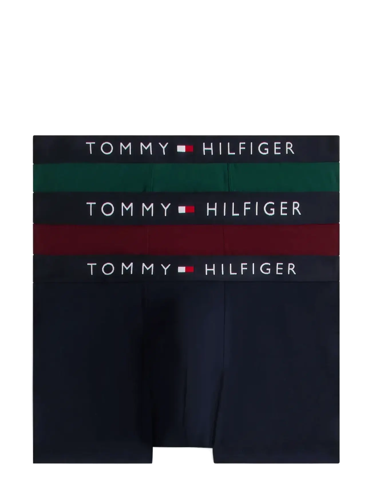 Tommy Hilfiger - 3P TRUNK & 2P TEE SET - pyjamasets - or grn/md gry/ds sk/dp rg/or grn - 2