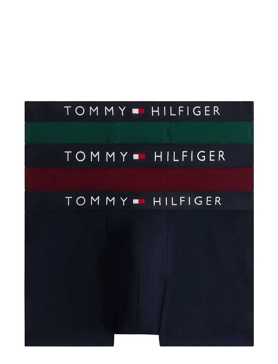 Tommy Hilfiger - 3P TRUNK & 2P TEE SET - pyjama sets - or grn/md gry/ds sk/dp rg/or grn - 2