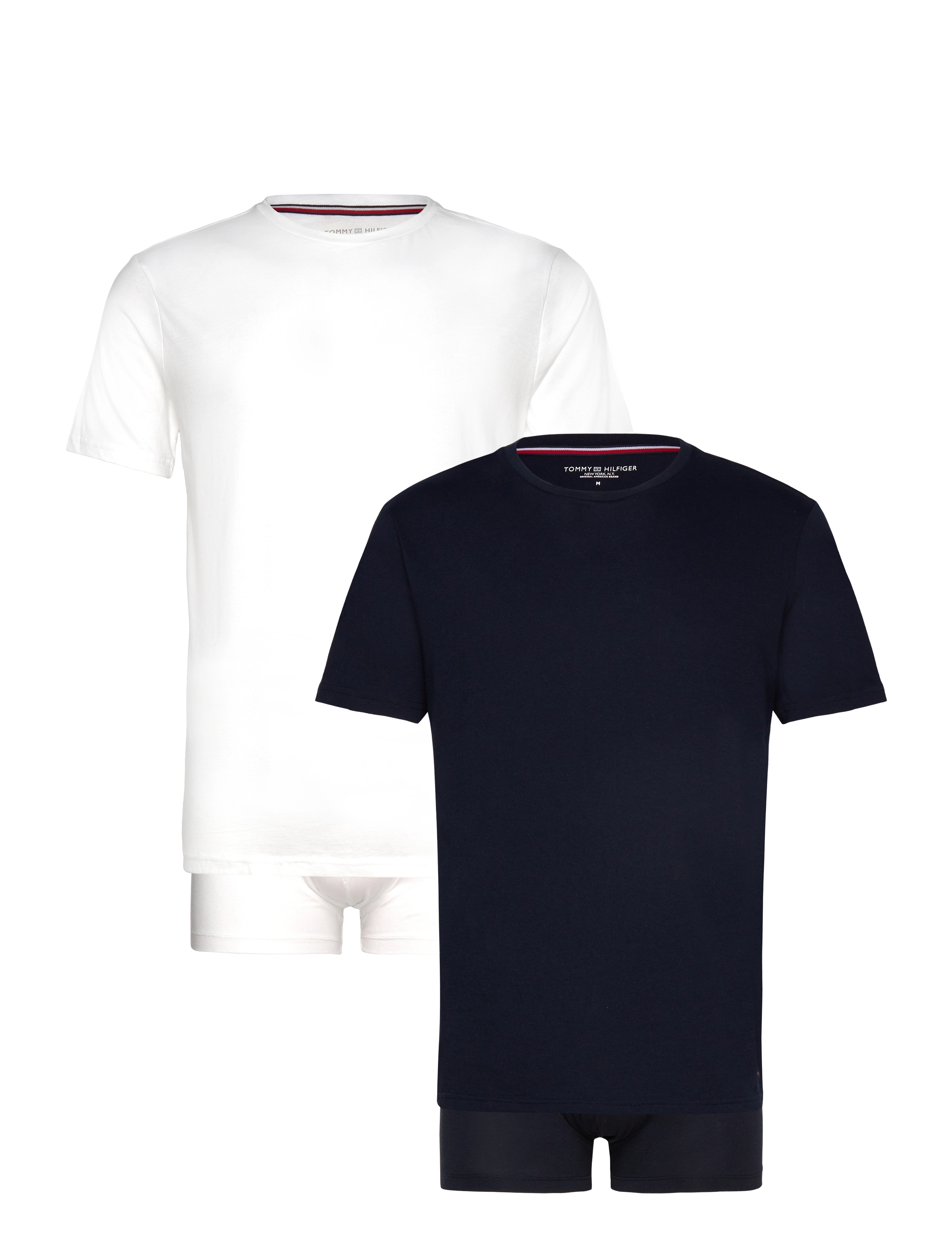 Tommy Hilfiger 3P TRUNK & 2P TEE SET - Pyjamas - WHITE/DESERT SKY / navy