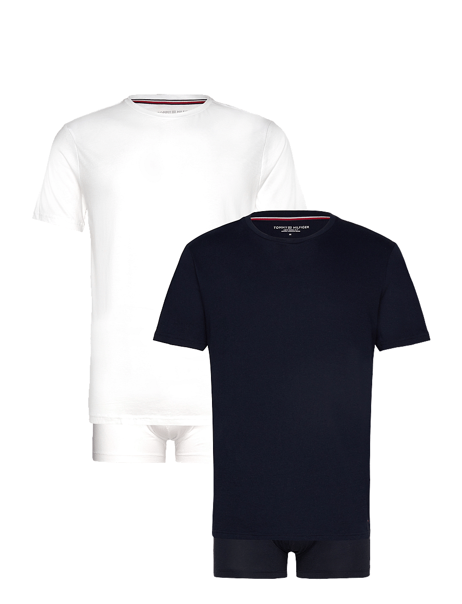 Tommy Hilfiger - 3P TRUNK & 2P TEE SET - pidžaamakomplektid - white/desert sky - 1