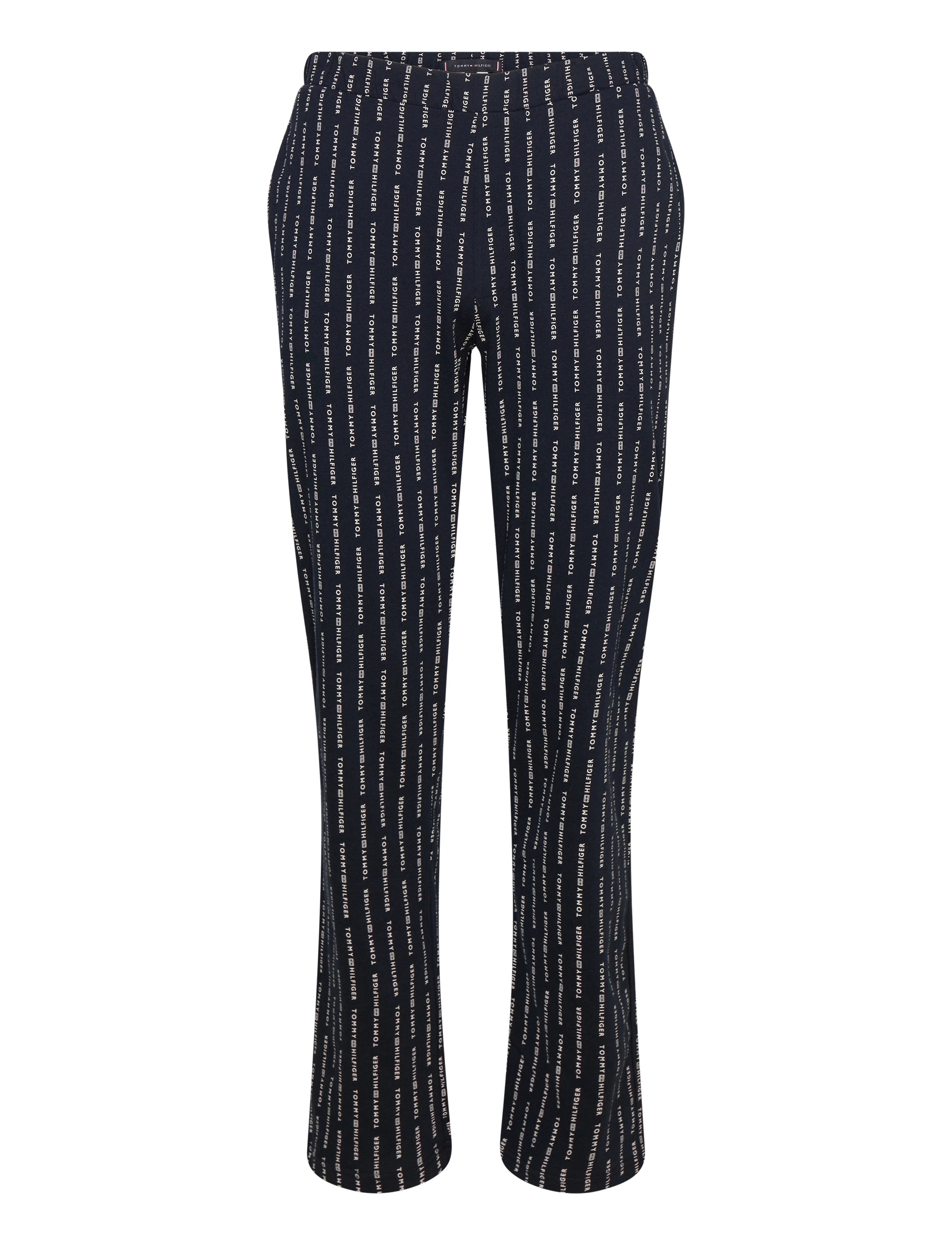 Tommy Hilfiger - LS PRINT PJ JERSEY SELF FAB WB - dark gry ht/ logo pinstripe dst sky - 2