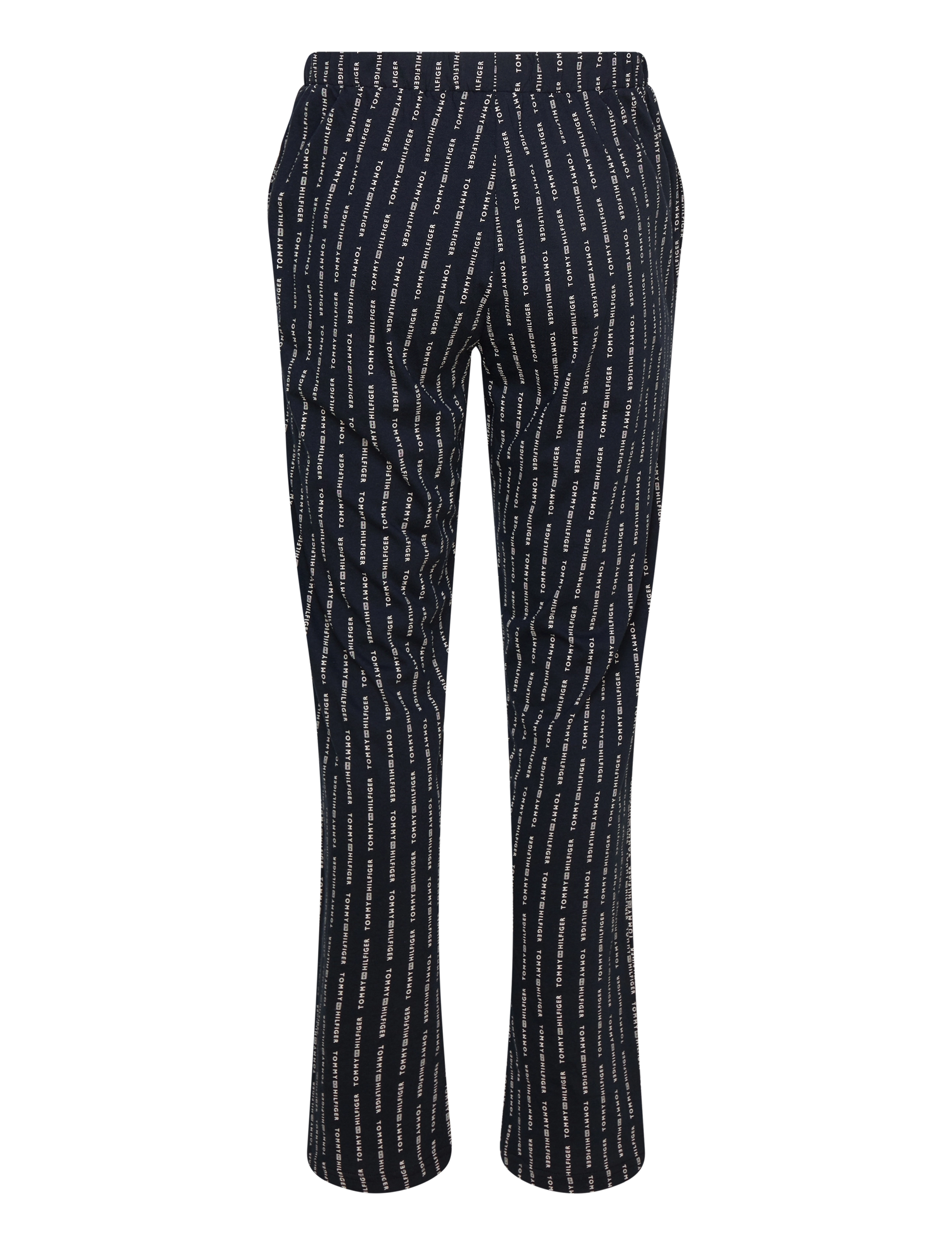 Tommy Hilfiger - LS PRINT PJ JERSEY SELF FAB WB - dark gry ht/ logo pinstripe dst sky - 3