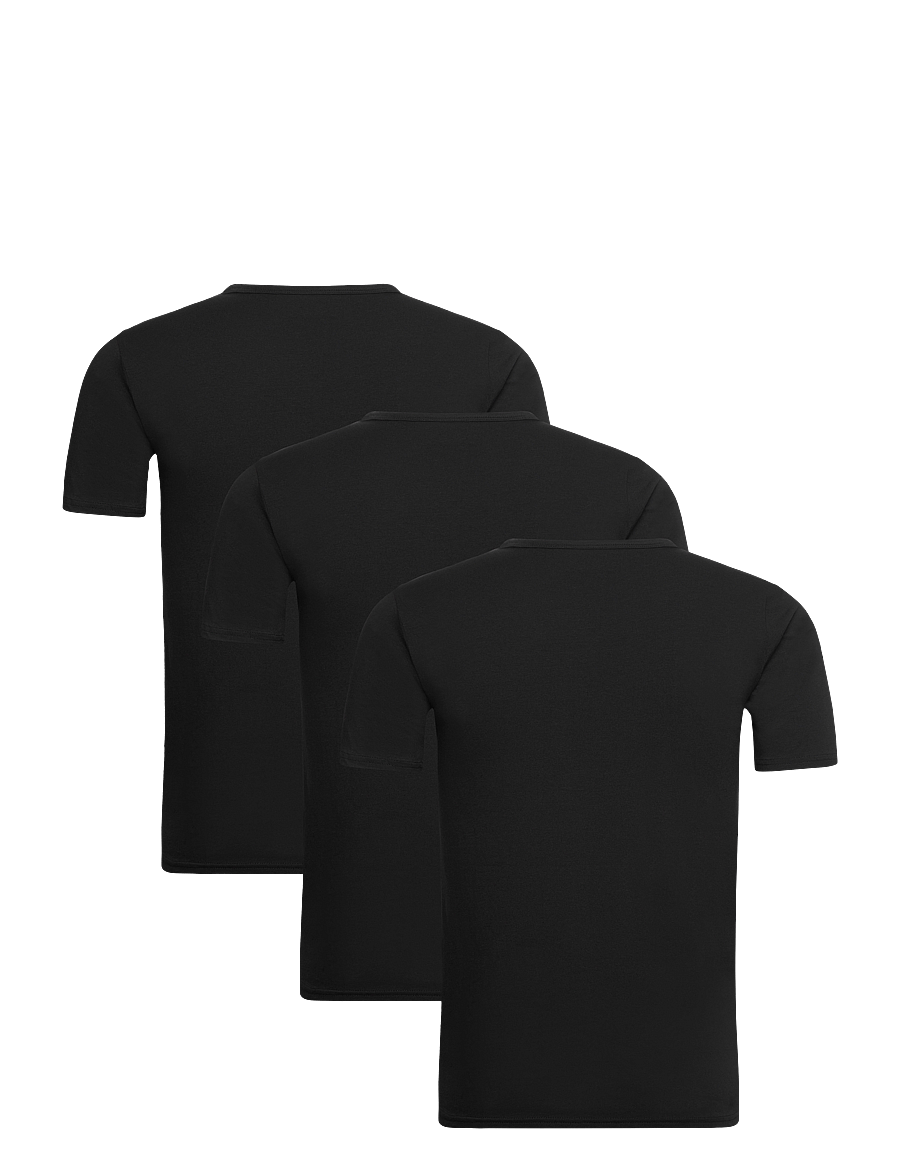 Tommy Hilfiger - STRETCH CN TEE SS 3PACK - multipack t-shirts - black black black - 5