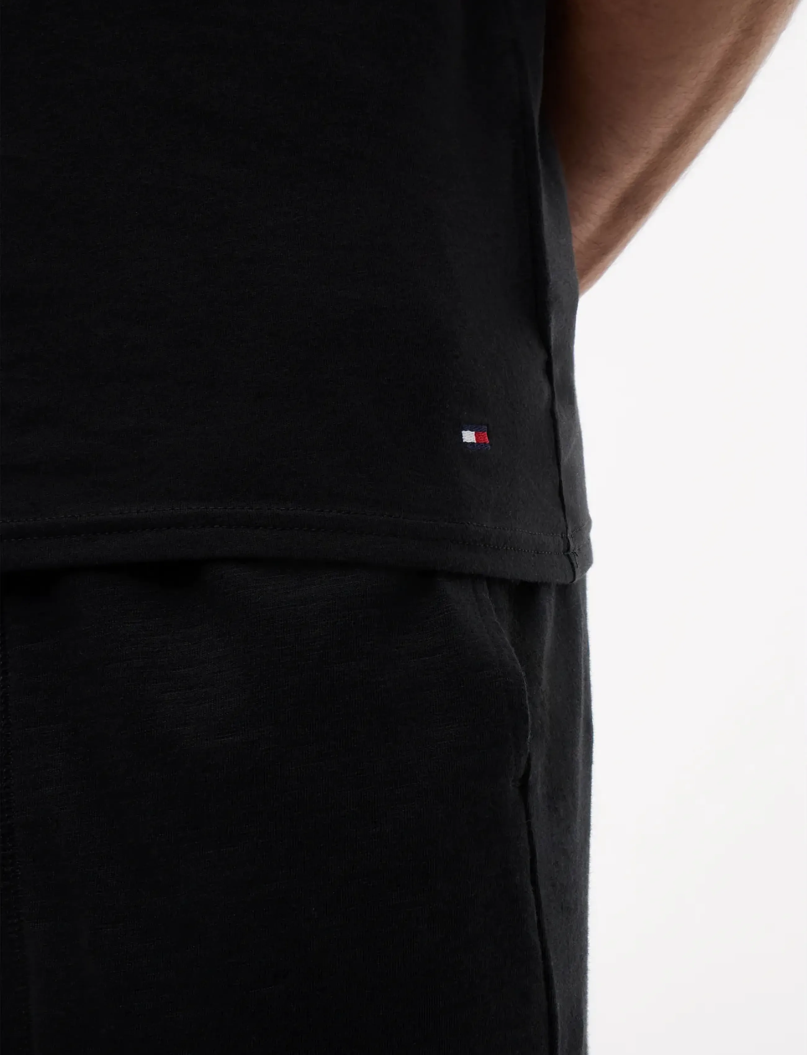 Tommy Hilfiger STRETCH CN TEE SS 3PACK - Kampaania - BLACK BLACK BLACK / black