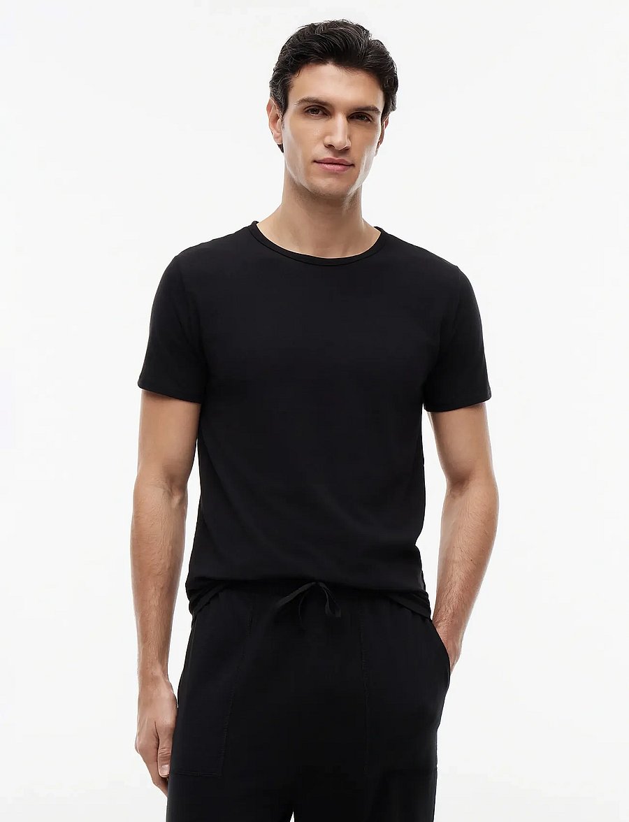 Tommy Hilfiger - STRETCH CN TEE SS 3PACK - multipack t-shirts - black black black - 0