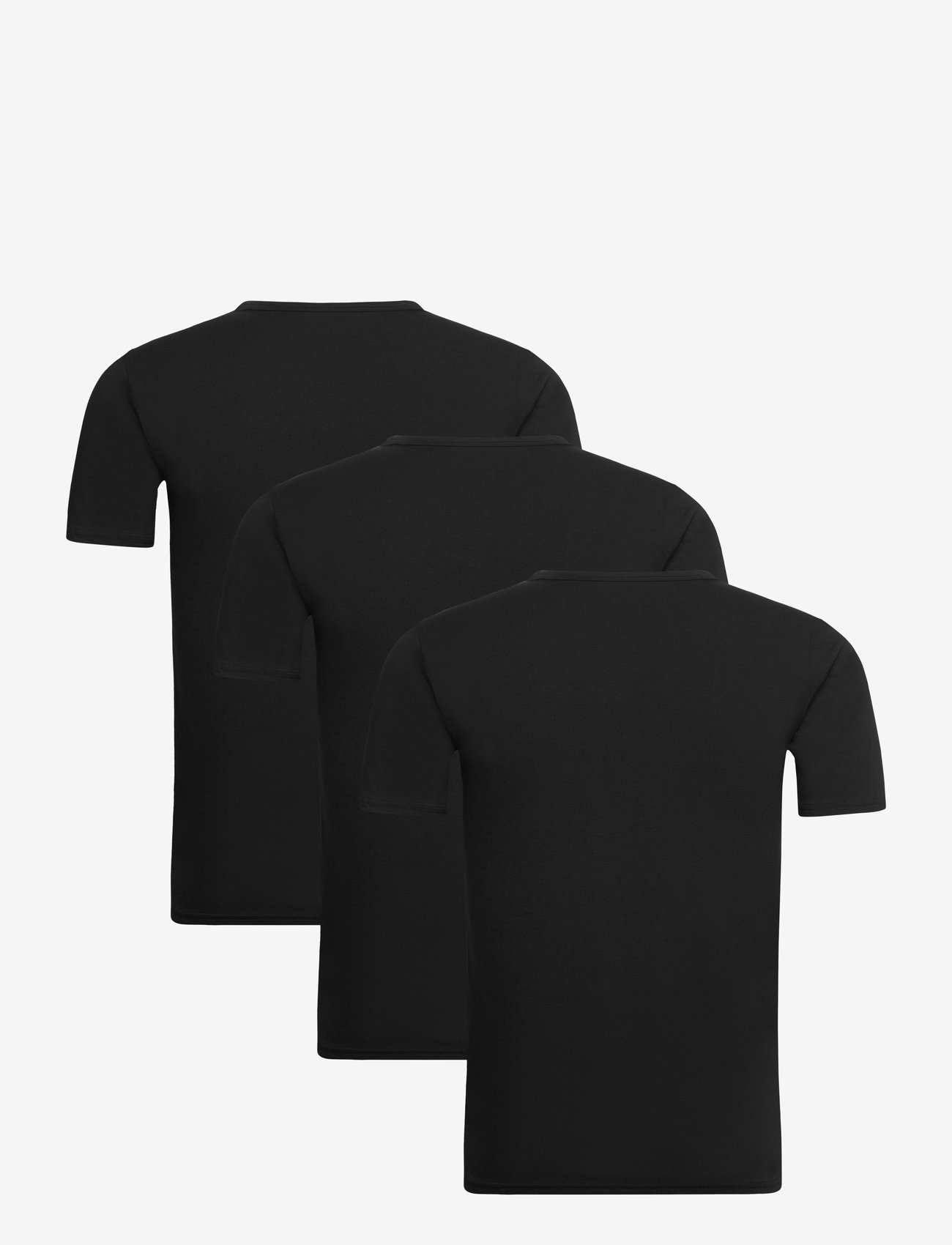 Tommy Hilfiger - STRETCH CN TEE SS 3PACK - multipack t-shirts - black black black - 2