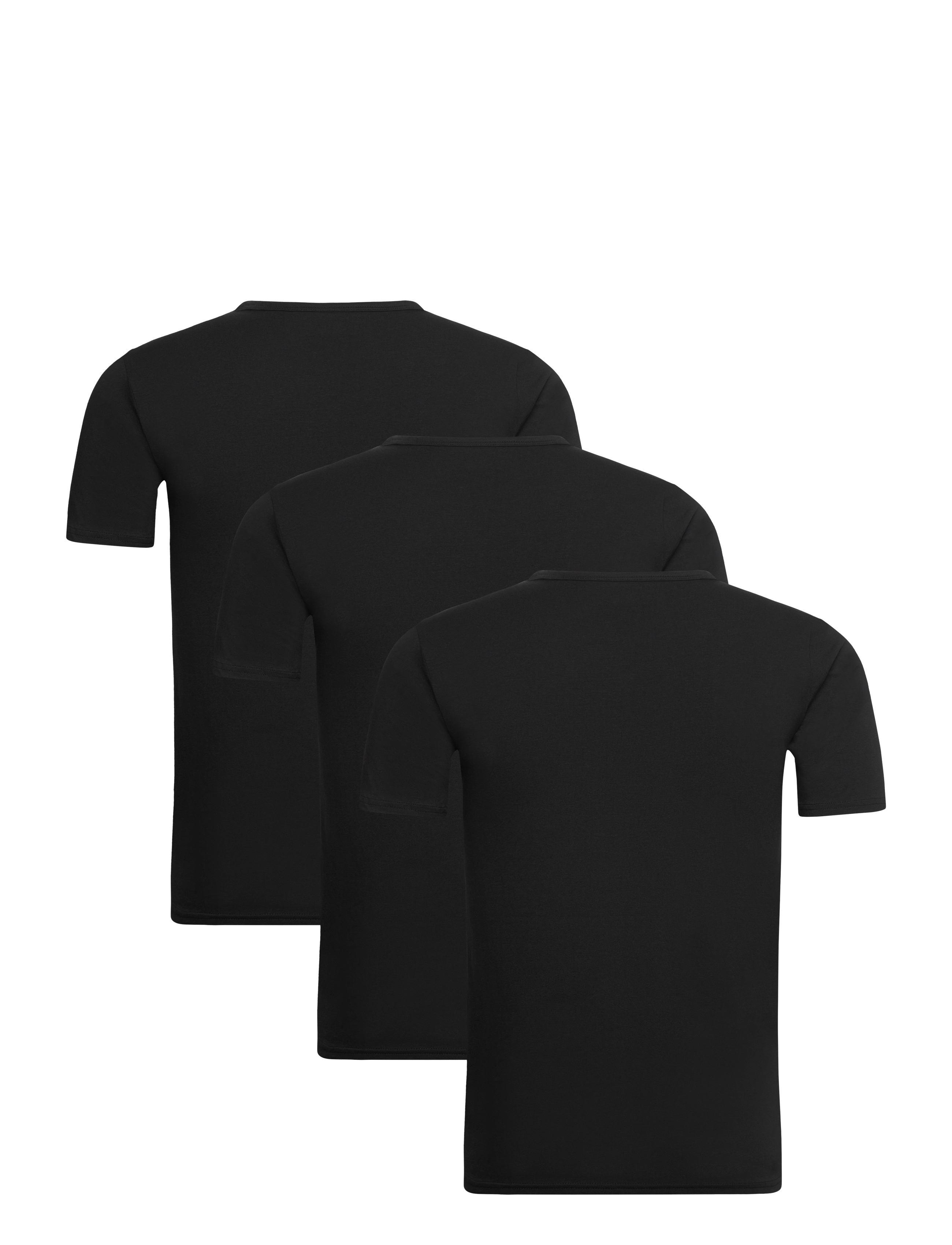 Tommy Hilfiger - STRETCH CN TEE SS 3PACK - t-shirts im multipack - black black black - 5