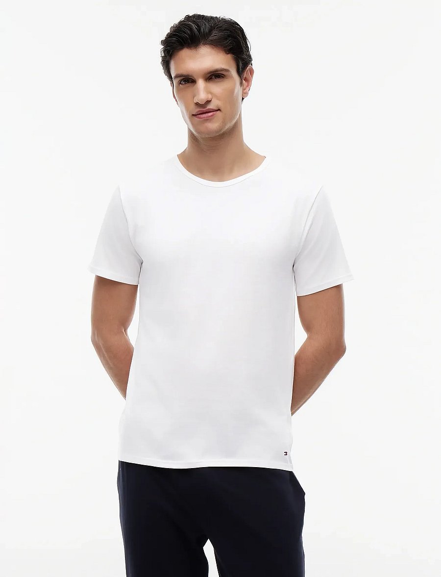 Tommy Hilfiger - STRETCH CN TEE SS 3PACK - multipack t-shirts - white white white - 3