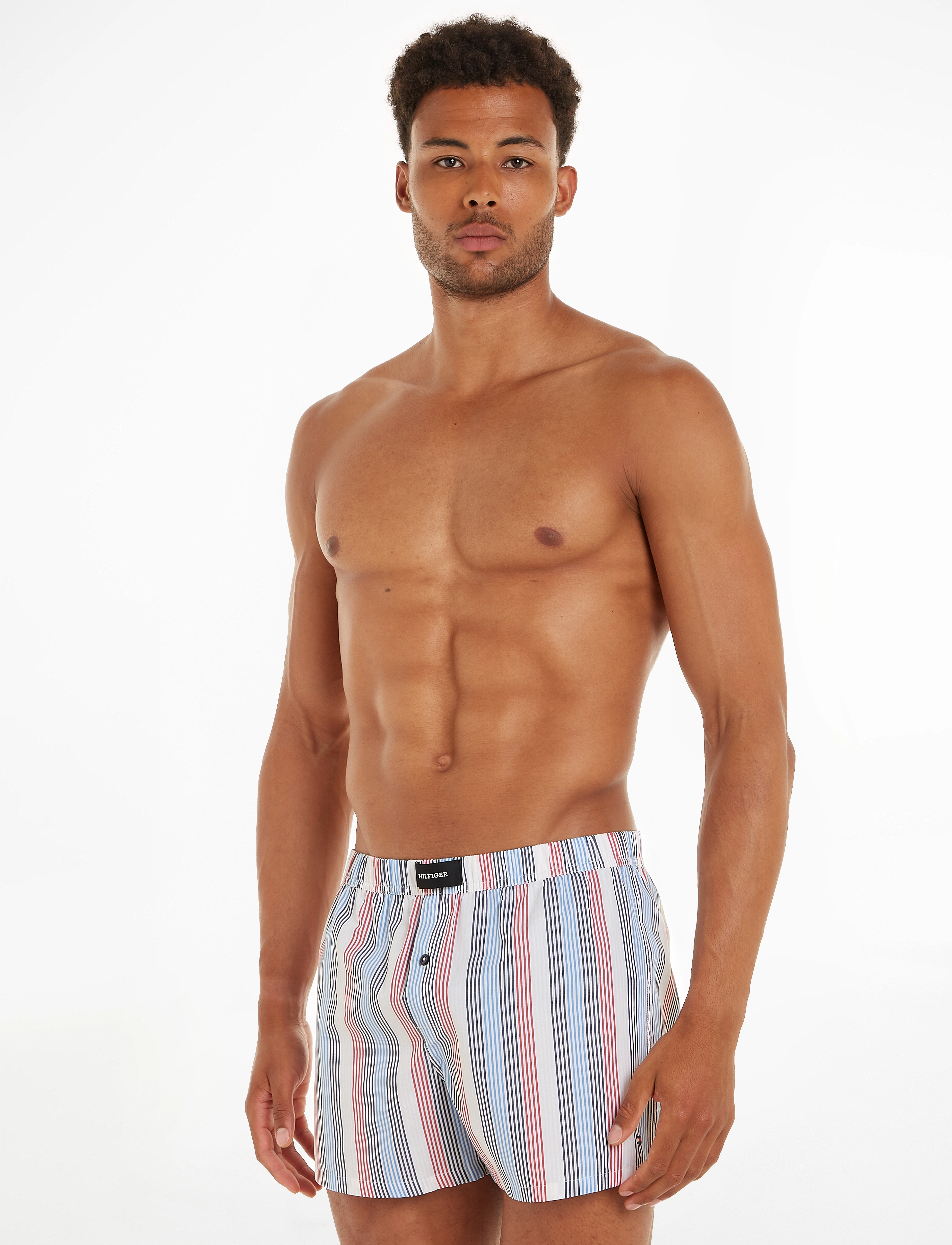 Tommy Hilfiger - 3P WOVEN BOXER PRINT - global str/spaced ithaca/des sky - 1