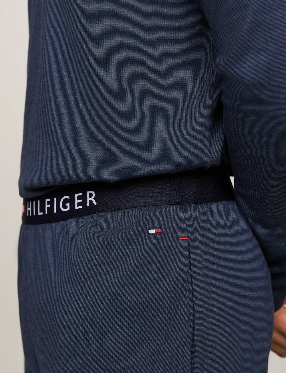 Tommy Hilfiger - LS JERSEY PJ - MINI STRIPE - pyjamasets - desert sky - 1