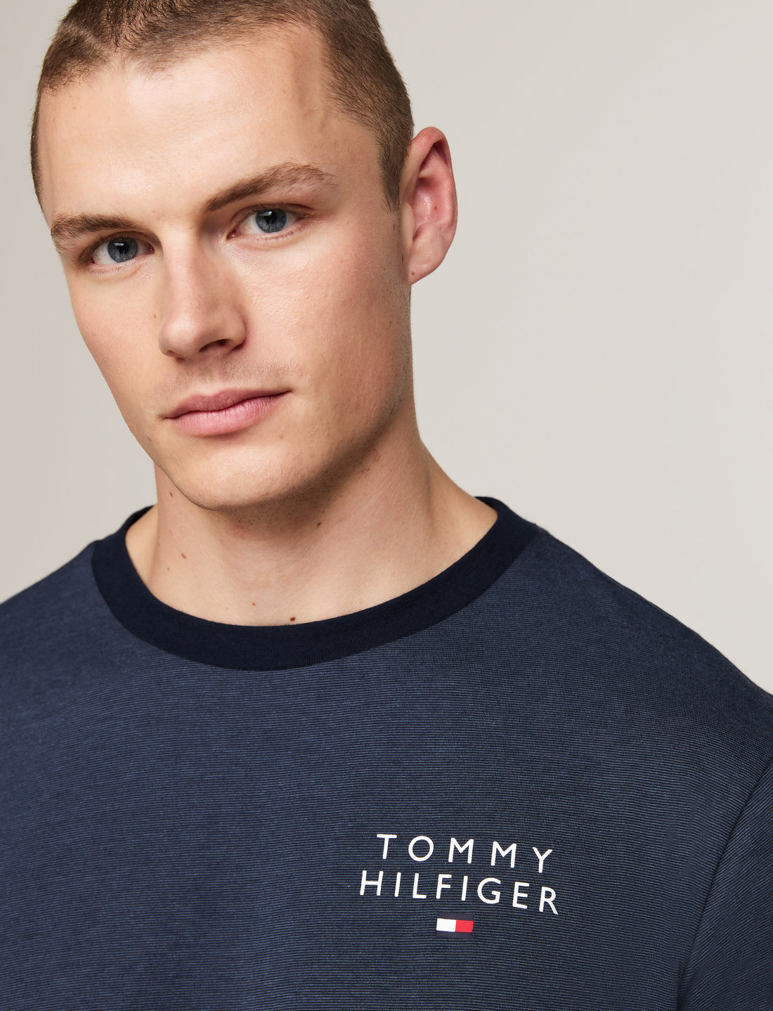 Tommy Hilfiger - LS JERSEY PJ - MINI STRIPE - pyjamasets - desert sky - 2