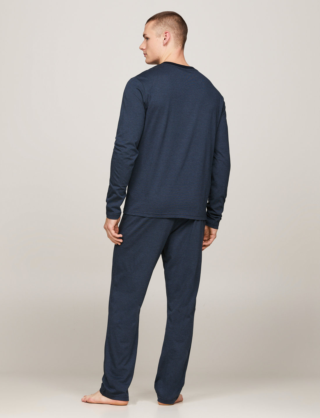 Tommy Hilfiger - LS JERSEY PJ - MINI STRIPE - pyjamasets - desert sky - 3