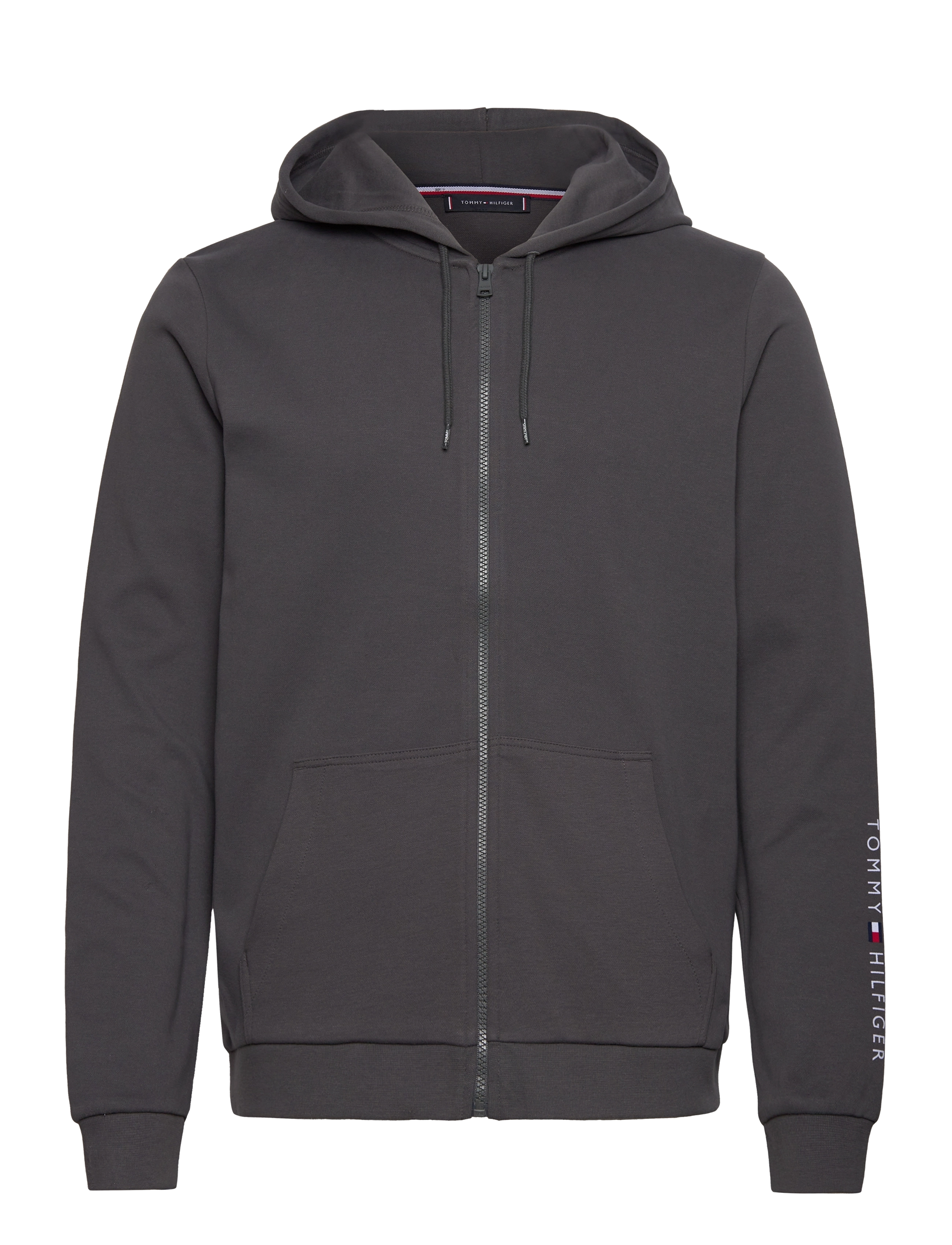 Tommy Hilfiger - FZ HOODIE - dark ash - 1